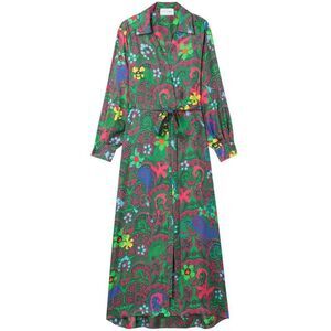 AZ FACTORY Printed Long Sleeve Maxi Dress Women GREEN Dresses